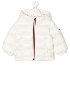 Moncler Enfant пуховик с контрастными полосками