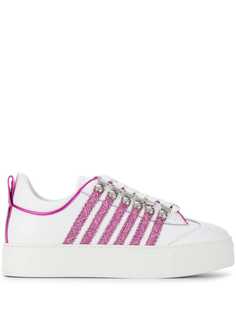 Dsquared2 кеды с полосками и блестками