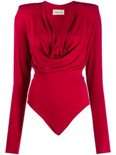 Alexandre Vauthier боди с драпировкой на воротнике
