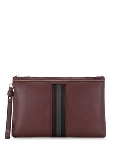 Bally клатч с контрастной вставкой в полоску