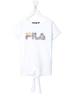 Fila Kids футболка с леопардовым принтом и логотипом