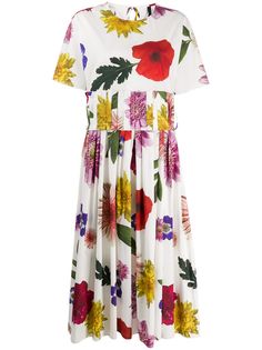 Sara Lanzi платье миди с цветочным принтом