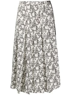 Moncler плиссированная юбка с логотипом