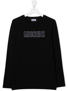 Moschino Kids топ с логотипом