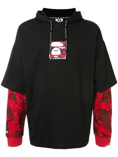 AAPE BY *A BATHING APE® худи в стиле колор-блок с логотипом