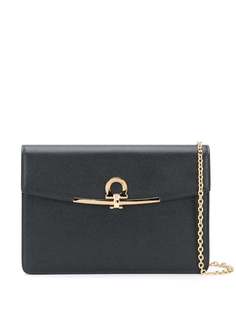 Salvatore Ferragamo клатч с декором Gancini