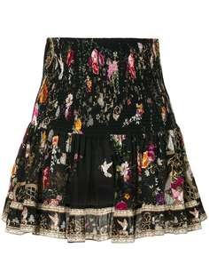 Camilla декорированная юбка мини с цветочным принтом