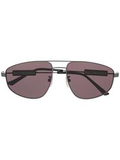 Balenciaga Eyewear солнцезащитные очки Tag Pilot в прямоугольной оправе