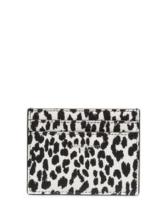 Saint Laurent картхолдер с леопардовым принтом