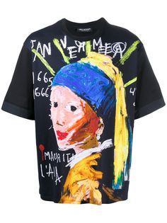 Neil Barrett футболка с принтом Girl with a Pearl Earring