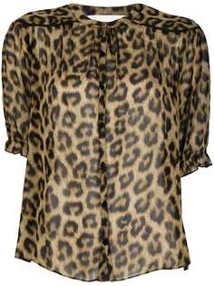 Ba&Sh блузка Flume с леопардовым принтом