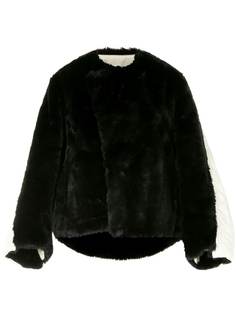 Maison Mihara Yasuhiro фактурная куртка с контрастными вставками