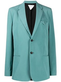 Bottega Veneta однобортный пиджак с декоративной строчкой