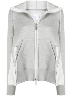 sacai худи на молнии с кулиской