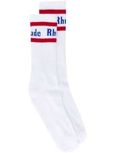 Rhude носки с логотипом вязки интарсия