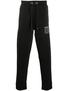 Helmut Lang джоггеры с кулиской и принтом