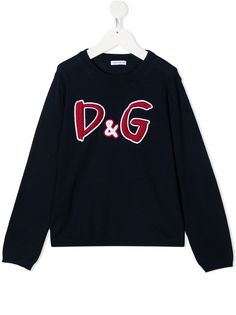 Dolce & Gabbana Kids джемпер с вышитым логотипом