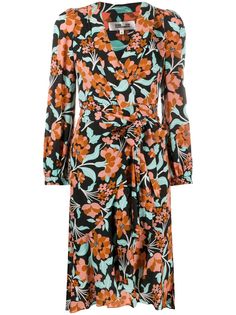 DVF Diane von Furstenberg платье миди с цветочным принтом