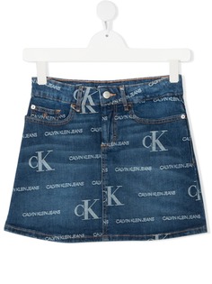 Calvin Klein Kids джинсовая юбка мини с логотипом