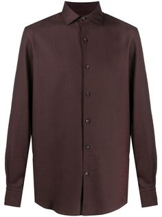 Ermenegildo Zegna саржевая рубашка