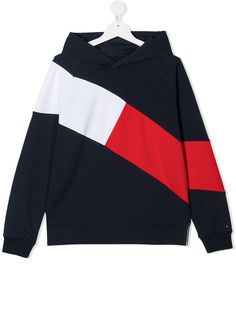 Tommy Hilfiger Junior толстовка в стиле колор-блок с капюшоном