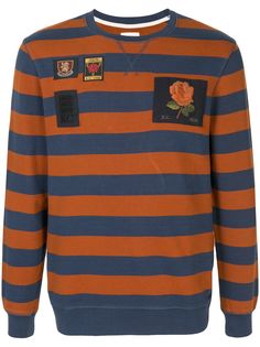 Kent & Curwen полосатый джемпер с нашивкой-логотипом