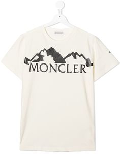 Moncler Enfant футболка с логотипом