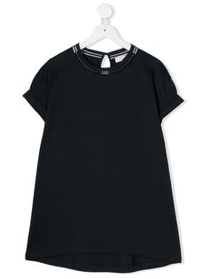 Brunello Cucinelli Kids платье с контрастным воротником