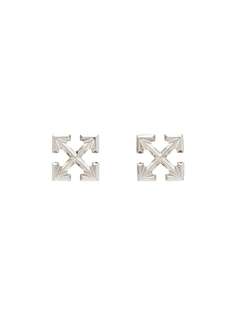 Off-White серьги-гвоздики в виде логотипа Arrow