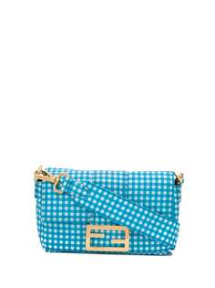 Fendi gingham Baguette crossbody bag