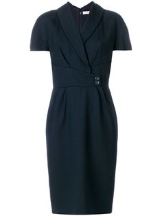 Christian Dior платье с короткими рукавами с поясом на талии pre-owned