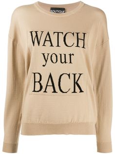 Boutique Moschino джемпер с надписью Watch Your Back