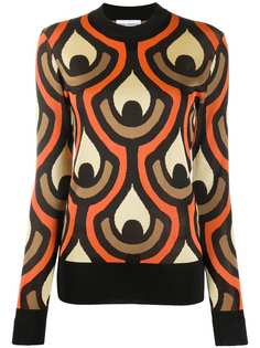 Paco Rabanne свитер с круглым вырезом и узором