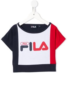 Fila Kids футболка в стиле колор-блок с короткими рукавами