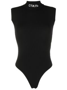 Heron Preston боди в рубчик с короткими рукавами