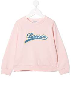 LANVIN Enfant толстовка с вышитым логотипом
