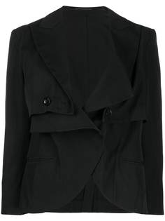 Yohji Yamamoto Pre-Owned пиджак с асимметричными лацканами