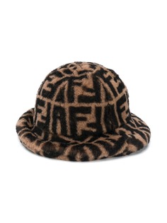 Fendi Kids шапка с монограммой