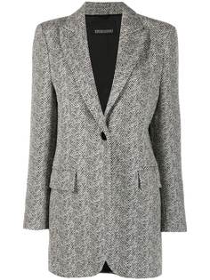 Ermanno Ermanno пальто строгого кроя с узором шеврон