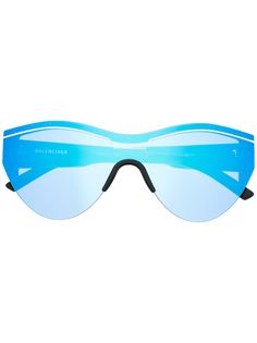 Balenciaga Eyewear светоотражающие солнцезащитные очки в круглой оправе