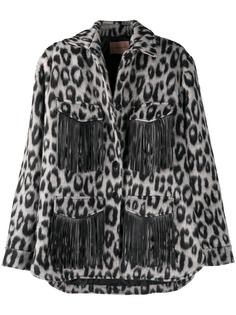 THE ANDAMANE куртка Evita с леопардовым принтом и бахромой