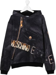 Moschino Kids худи с графичным принтом