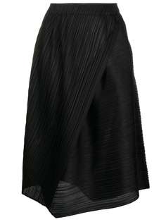 Pleats Please Issey Miyake плиссированная юбка с запахом