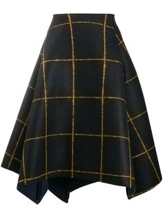 Stefano Mortari клетчатая юбка асимметричного кроя