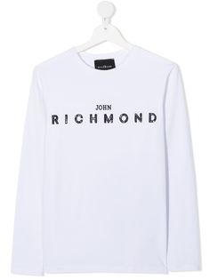 John Richmond Junior футболка с длинными рукавами и логотипом