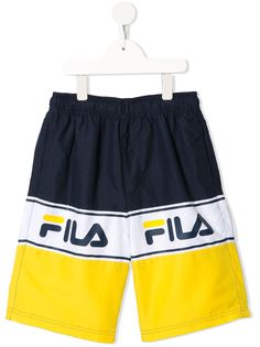 Fila Kids шорты в стиле колор-блок с логотипом
