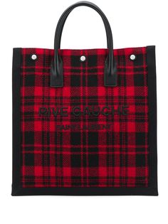 Saint Laurent сумка-тоут Rive Gauche в клетку
