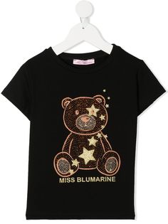 Miss Blumarine футболка с вышитым логотипом