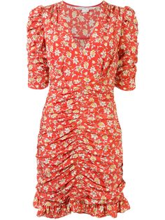 Veronica Beard платье мини с запахом и цветочным принтом