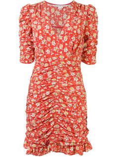 Veronica Beard платье мини с запахом и цветочным принтом